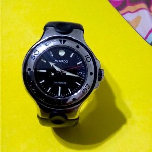 MOVADO SERIES 800 Stainless Steel with Black Dial men’s watch-Rare